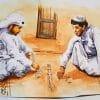 Qatari Men Playing Paint by numbers