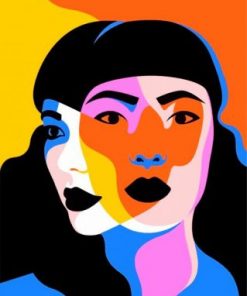 Abstract Colorful Girls Paint by numbers