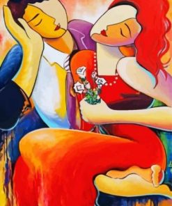 Abstract Couple Paint by numbers