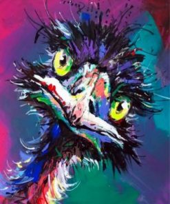 Abstract Emu Paint by numbers
