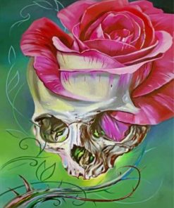 Abstract Floral Skull Paint by numbers