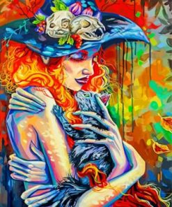 Abstract Witch Paint by numbers