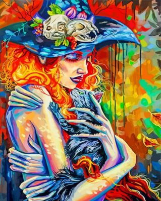 Abstract Witch Paint by numbers