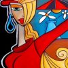 Abstract Woman Face Paint by numbers
