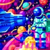 Aesthetic Astronaut Man Paint by numbers