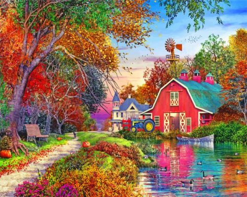 Aesthetic Barn Paint by numbers