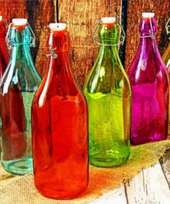 Aesthetic Colored Bottles Paint by numbers