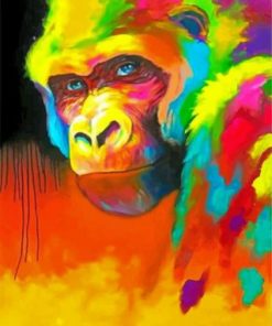 Aesthetic Colorful Monkey Paint by numbers