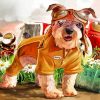 Aesthetic Cool Dog Pant by numbers