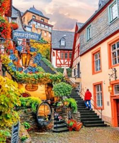 Aesthetic Cozy Town Paint by numbers