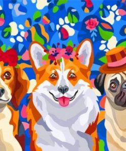 Aesthetic Cute Puppies Paint by numbers