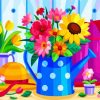 aesthetic flower paint by numbers