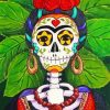 Aesthetic Frida Kahlo Skull Paint by numbers