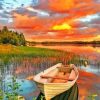 Aesthetic Lakeside Boat Paint by numbers