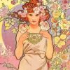 Beautiful Woman By Mucha Paint by numbers