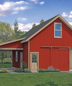 Aesthetic Red Barn Paint by numbers