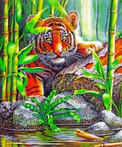 Aesthetic Tiger Paint by numbers
