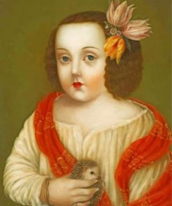 Woman And Hedgehog Paint by numbers