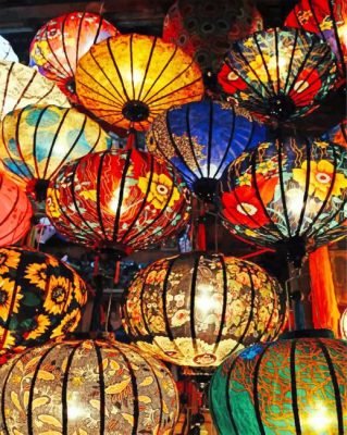 Asian Lanterns Paint by numbers