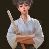 Brave Asian Woman Paint by numbers