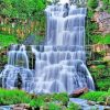Beautiful Mountain Waterfall Paint by numbers