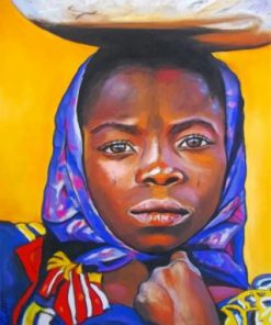 Black African Girl Paint by numbers