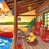 Cabin By Lake Paint by numbers