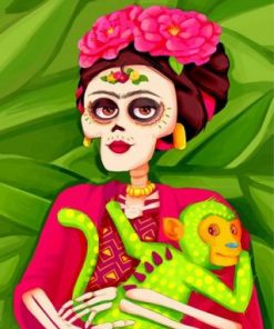 Candy Skull Frida Kahlo Paint by numbers