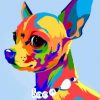 Colorful Chihuahua Paint by numbers