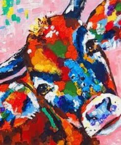 Colorful Abstract Cow Paint by numbers