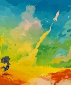 Colorful Field Paint by numbers