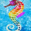 Colorful Seahorse paint by numbers