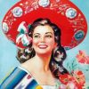 Beautiful Mexican Woman Paint by numbers