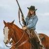 Cowgirl And Horse Paint by numbers