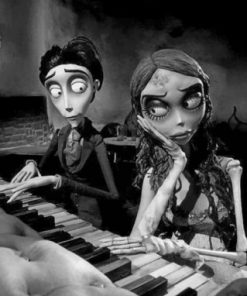 Monochrome Corpse Bride Paint by numbers
