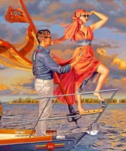 Couple Enjoying Their Holiday Paint by numbers