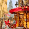 Couple Having Coffee Paint by numbers
