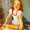 Cute Girl Baking Paint by numbers