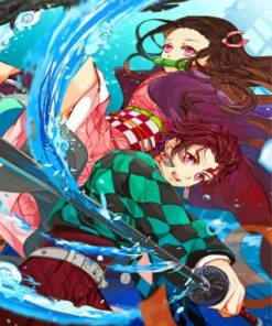 Nezuko And Tanjiro Paint by numbers