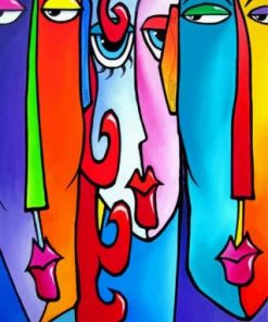 Abstract Faces Paint by numbers