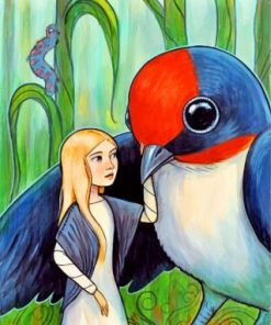 Fairy And Bird Paint by numbers