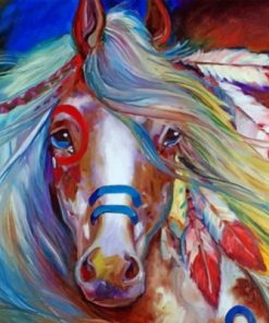 Fearless Indian War Horse Paint by numbers