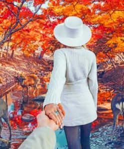 Follow Me To Autumn Forest Paint by number