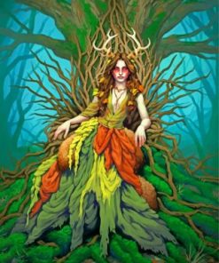 Forest queen paint by number