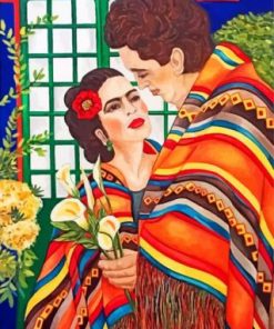 Frida Kahlo And Her Husband Paint by numbers