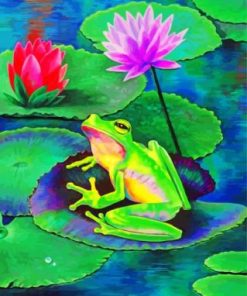 Frog On Lily Pad Paint by numbers