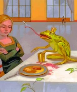 Frog King And His Human Queen Paint by numbers