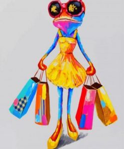 Frog Shopping Paint by numbers