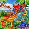 Aesthetic Frogs Paint by numbers