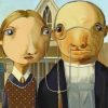 Funny American Gothic Paint by numbers